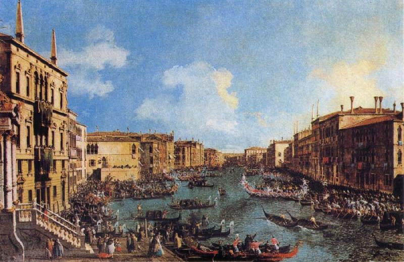Canaletto Regatta on the Canale Grande oil painting picture