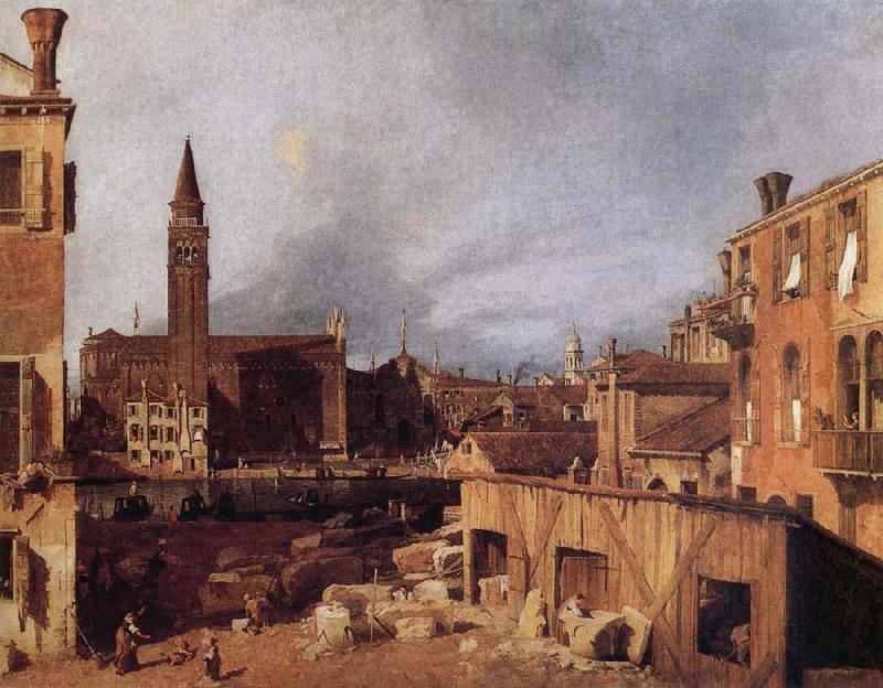 Canaletto Venice:Campo San Vital and Santa Maria della Carita oil painting picture
