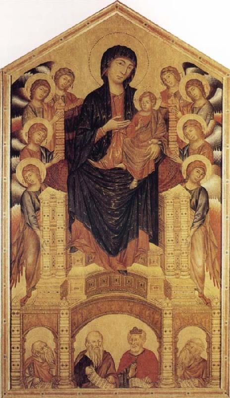Cimabue Madonna and Child Enthroned with Angels and Prophets France oil painting art