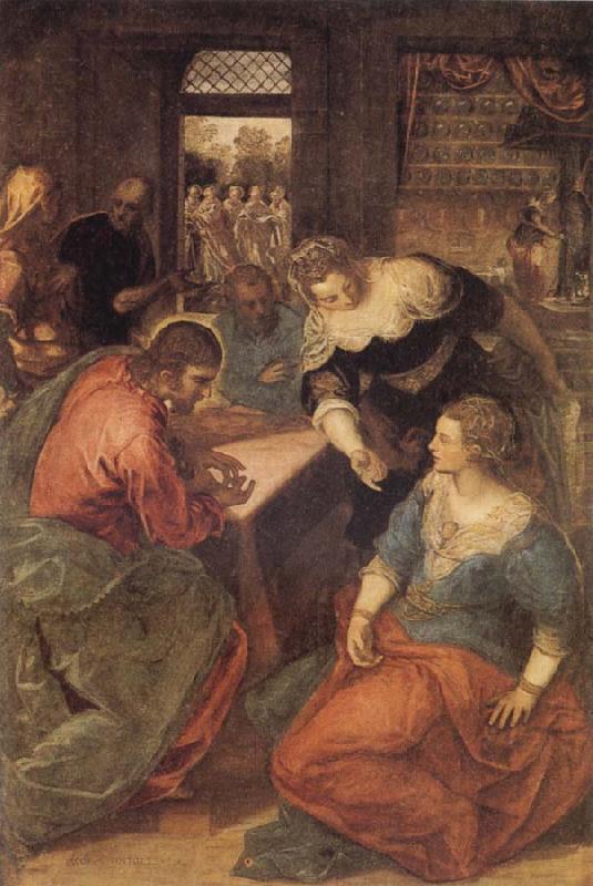 Tintoretto Christ with Mary and Martha France oil painting art