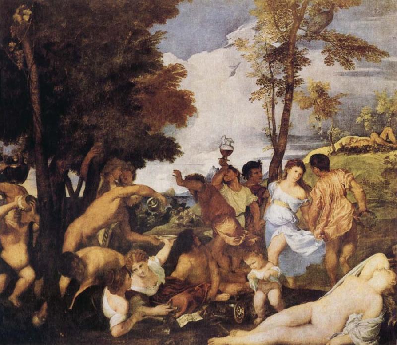 Titian Bacchanalia France oil painting art